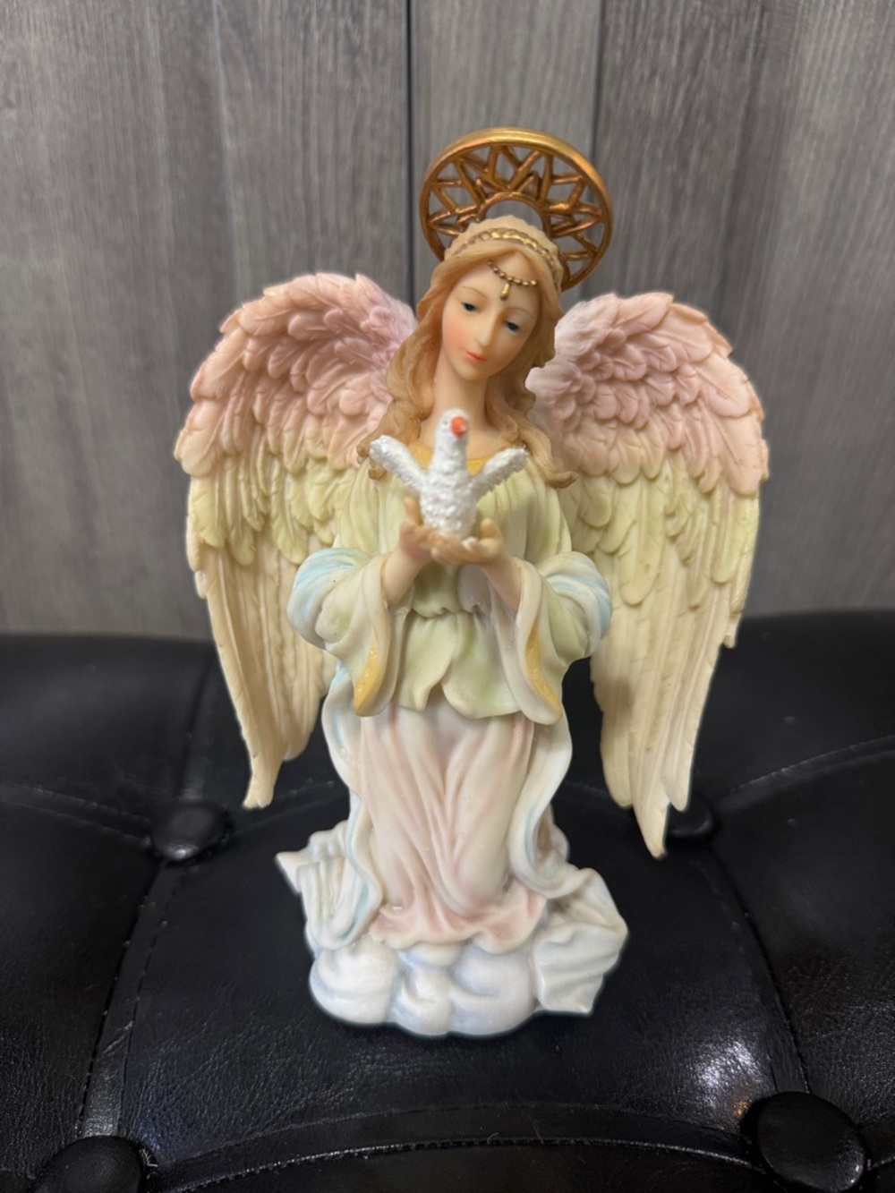 Christmas Around The World Embracing Faith Serena Angel Figurine Hinged Wings